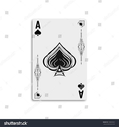 Ace Spades Design Card Deck Cards Stock Vector (Royalty Free) 708892822 ...