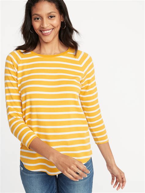 Cozy Rib Knit Raglan Sleeve Tee For Women Old Navy