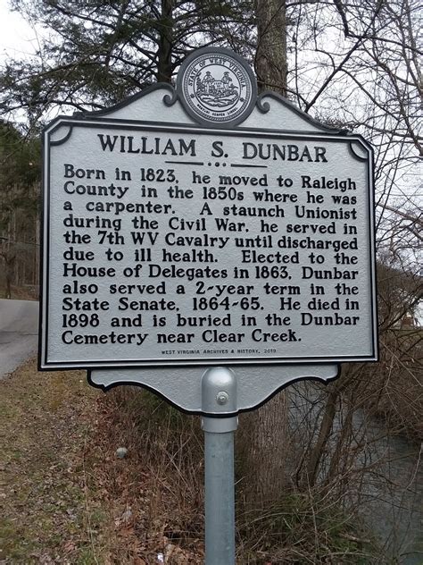 William S. Dunbar Highway Historical Marker