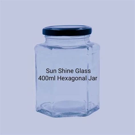 400ml Hexagonal Food Storage Glass Jar At Rs 9 Piece Glass Jar In Firozabad Id 2850797925091