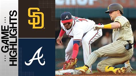 Padres Vs Braves Game Highlights Mlb Highlights Youtube