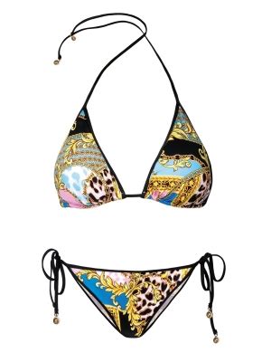Najmodniejsze bikini sezonu Bikini w stylu Versace wiązane na szyi F Sklep Feba