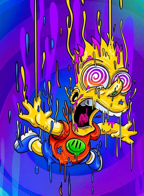 Melting Bart, The Simpsons. Simpsons art, Stoner art, Cool Bart Simpson HD phone wallpaper | Pxfuel