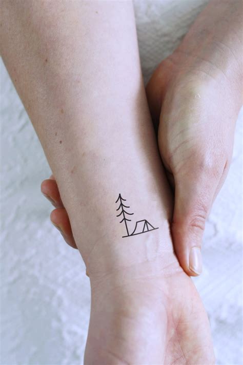 Top More Than 83 Minimalist Camping Tattoo In Cdgdbentre