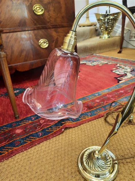 Antiques Atlas Early 20thC Brass And Cranberry Glass Table Lamp