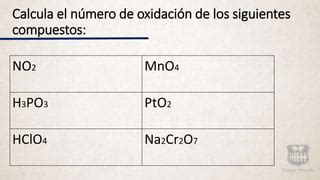 Numero De Oxidacion Ppt