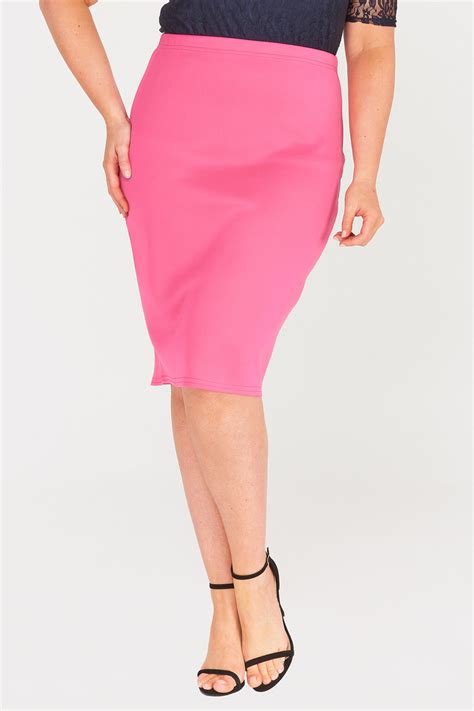 Zip Back Pencil Skirt Plus Size Clothing Fashion Book