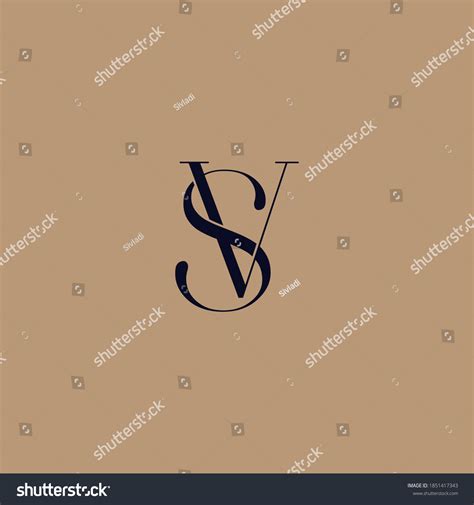 Sv Logo Design Vector Illustration Royalty Free Stock Vector