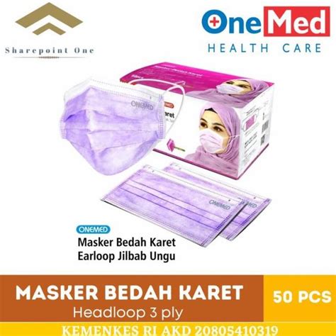 Jual Onemed Masker Hijab Medis 3ply Isi 50pcs Shopee Indonesia