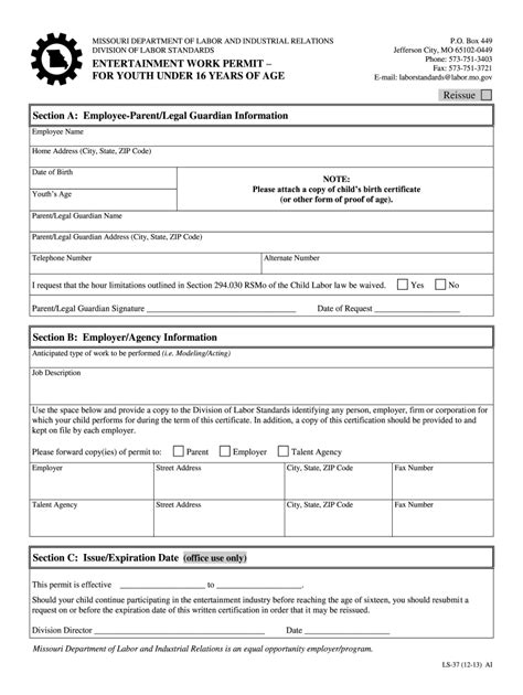 Nc Workers Permit Form 2020 2022 Fill And Sign Printable Template