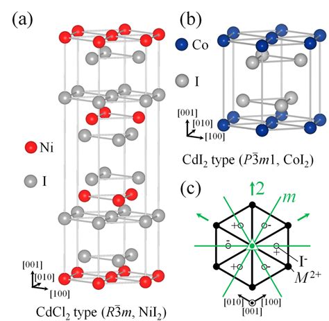 (color online). The crystallographic unit cell of (a) CdCl2 type and ...