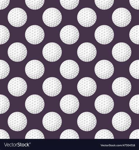 Golf balls seamless pattern on a background Vector Image