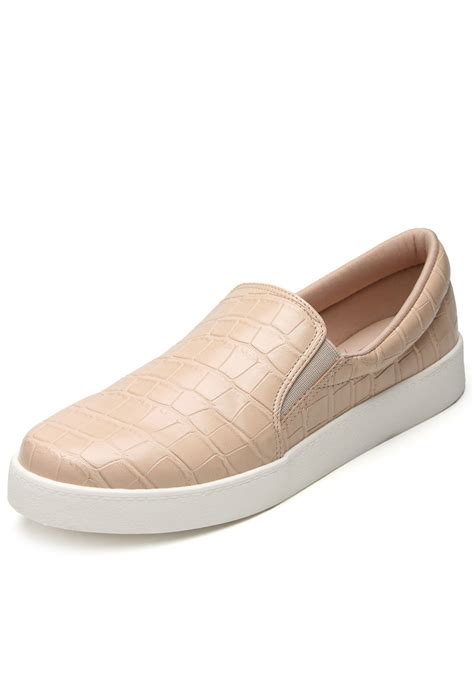 Slip On Bebecê Croco Nude Compre Agora Dafiti Brasil