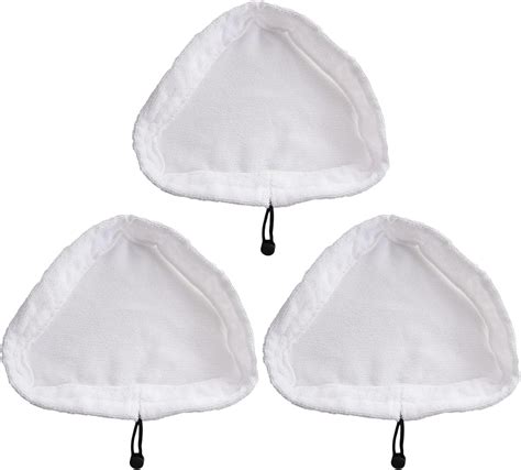 Kingbra 3pcs Triangular Steam Mop Replacement Pads Washable Microfiber Cleaning