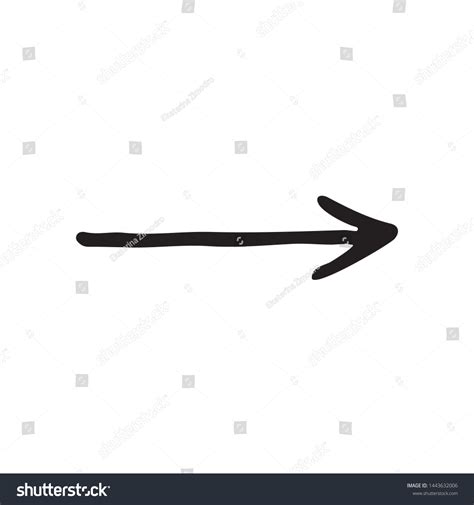 Cute Linear Hand Drawn Arrow Icon Stock Vector Royalty Free