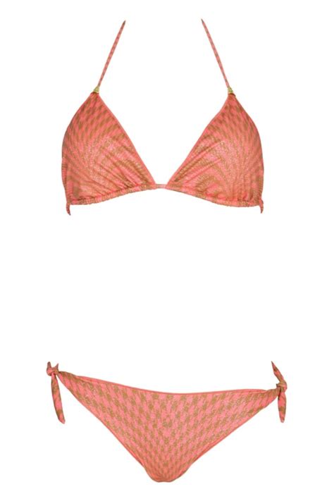 Pin Up Stars Padded Triangel Bikini Mit Geometrischem Muster