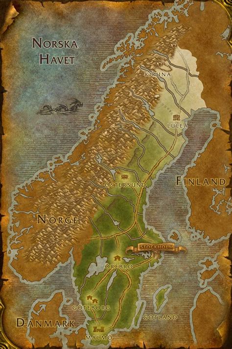 A made a map of Sweden (World of Warcraft style) : r/sweden