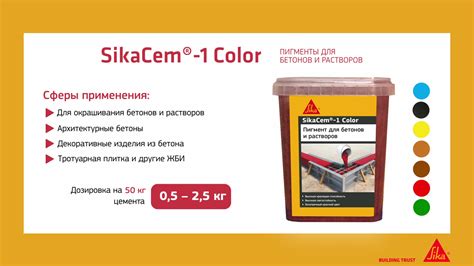 Краситель для бетона для кладочных и штукатурных смесей Sika SikaCem-1 ...