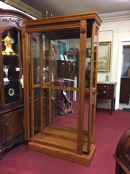 Oak Lighted Curio Cabinet