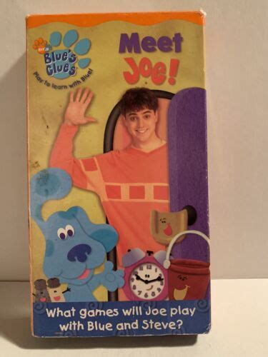 Nick Jr Blues Clues Play To Learn Meet Joe Vhs Video Tape Vtg