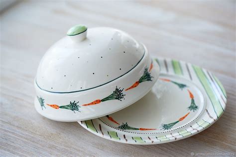 Маслёнка с морковками, керамика ручной работы – заказать на Ярмарке ...