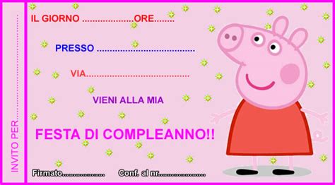 Invito di compleanno con Peppa Pig