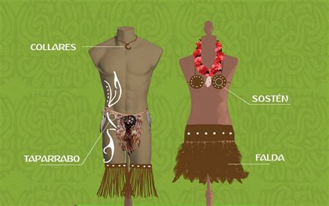 Traje Tipico De Isla De Pascua O Vestimenta Rapa Nui