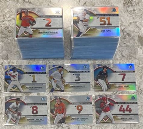 2023 Bowman Chrome Scouts Top 100 Insert COMPLETE YOUR SET You Pick