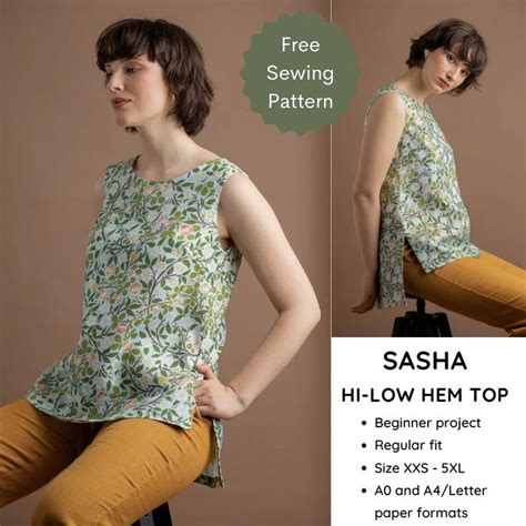 Sasha Hi Low Hem Top The Simple Boxy Top Pattern For Beginners Free