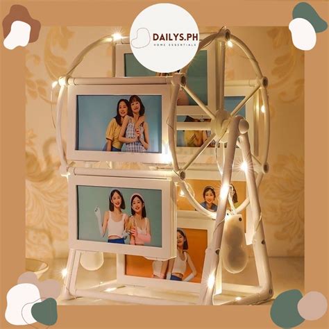 DAILYS Rotating Ferris Wheel Photo Frame 6 Photos 4R Size Shopee