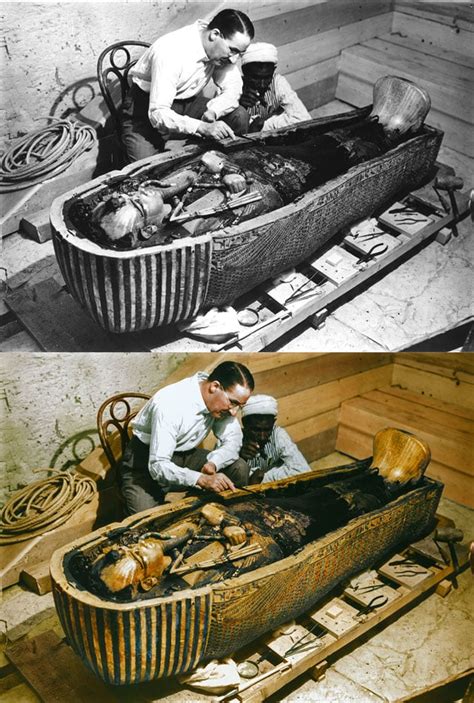 Colorized Photos of the Discovery of King Tut's Tomb