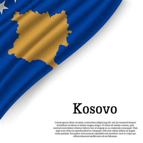 Premium Vector Waving Flag Of Kosovo On White