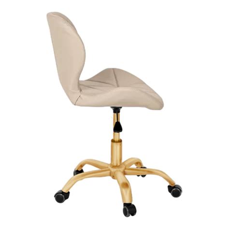 Cadeira Office Eiffel Slim Base Girat Ria Nude Matte Madeiramadeira