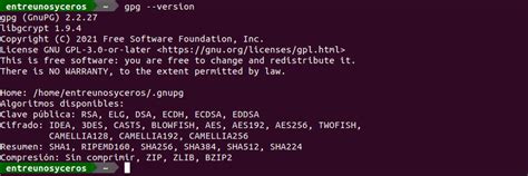 GnuPG Cifra Y Descifra Archivos Desde La Terminal