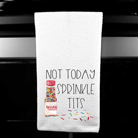 Not Today Sprinkle Tits Unicorn Adult Microfiber Waffle Weave Or Flour Sack Towel Kitchen Linen