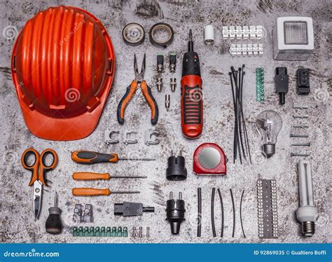 Electrician Tools Background Stock Image - Image of energy, tools: 92869035