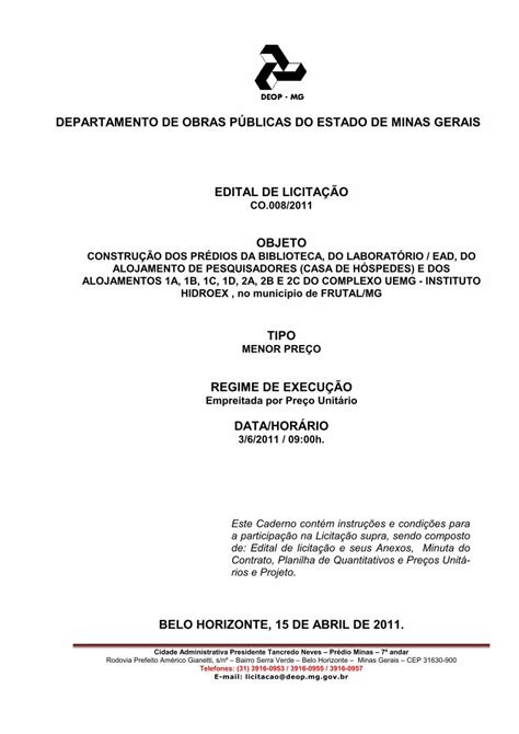 PDF DEPARTAMENTO DE OBRAS PÚBLICAS DO ESTADO DE frutal uemg br