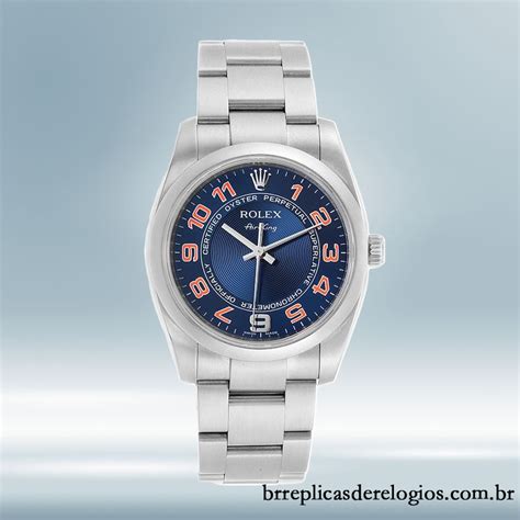 Rolex Air King Masculino Mm Blao Autom Tico Mostrador Azul As