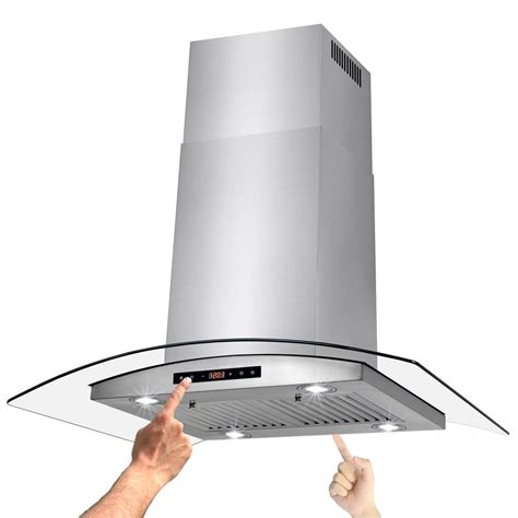 Kitchenaid 36 In Island Canopy Range Hood In Black Stainless