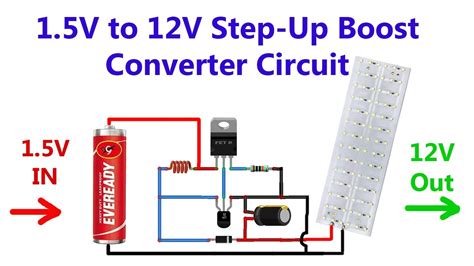 How To Make V To V Step Up Boost Converter Circuit Youtube