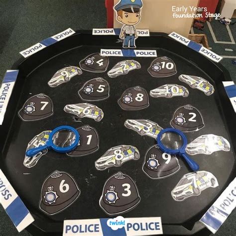 Police Tuff Tray People Who Help Us Activities Eyfs In People