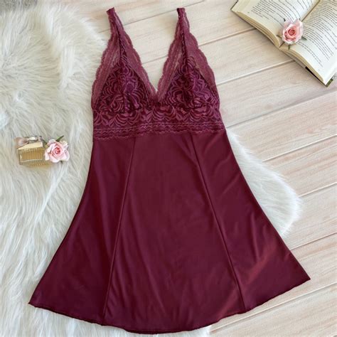 Camisola Curta Sem Bojo Renda Busto Feminina Pijama Linha Noite Lingerie Moda Intima Shopee Brasil
