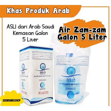 Jual Air Zam Zam Asli Arab Saudi Kemasan Galon Liter Murni