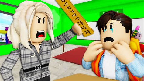 Mean Mom Became His Teacher A Roblox Movie Brookhaven Rp Youtube