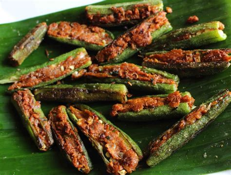 Stuffed Okra Recipe Stuffed Bhindi Recipe