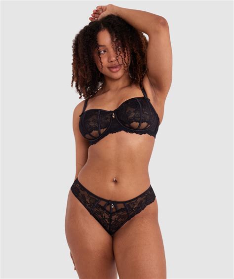 Bras N Things Bethany Full Cup Balconette Bra Black