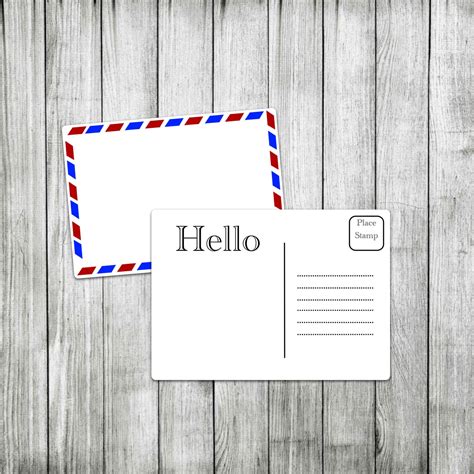 Postcard Template Digital Postcard Printable Postcard - Etsy