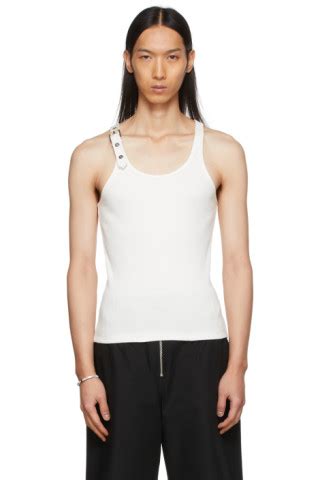 Dion Lee White Single Buckle Tank Top Ssense