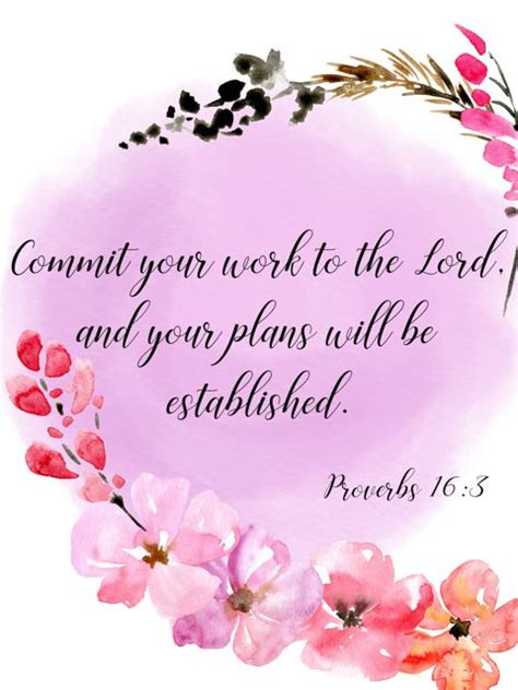 Commit Your Work to the LORD - Bible Verse