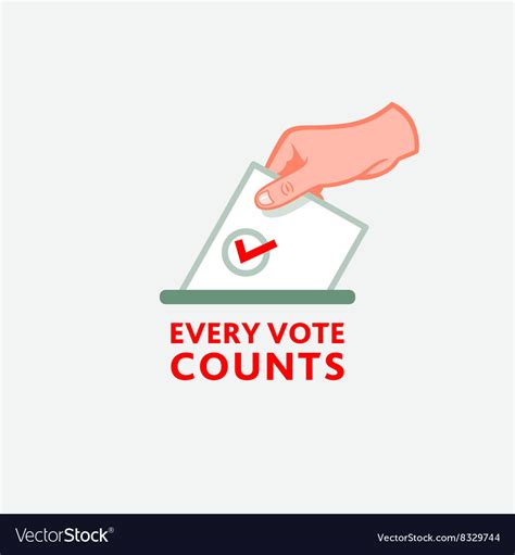 Every vote counts Royalty Free Vector Image - VectorStock